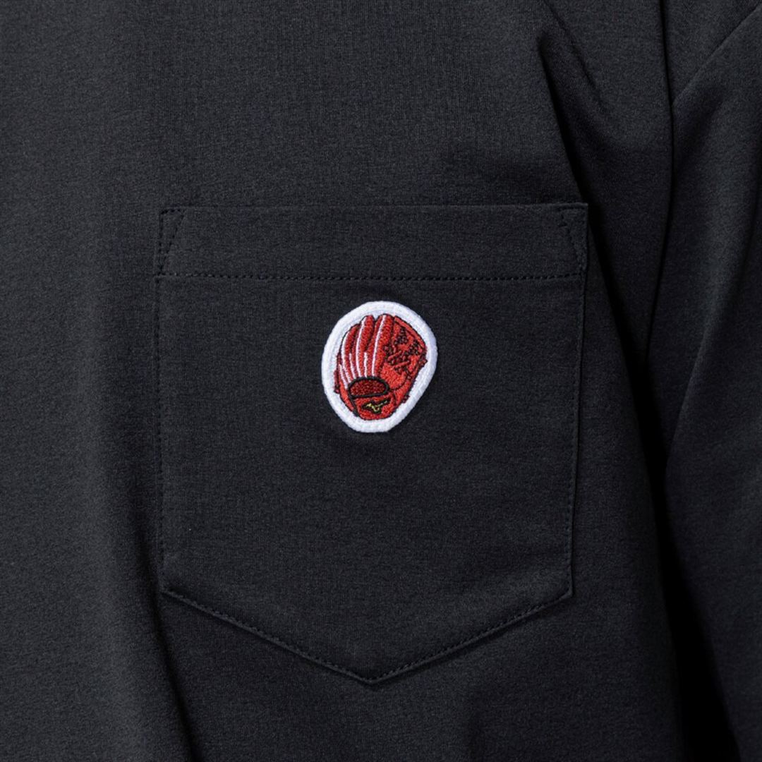 【ミズノ直営限定】ワンポイントロゴ ロングTシャツ ブラック XO