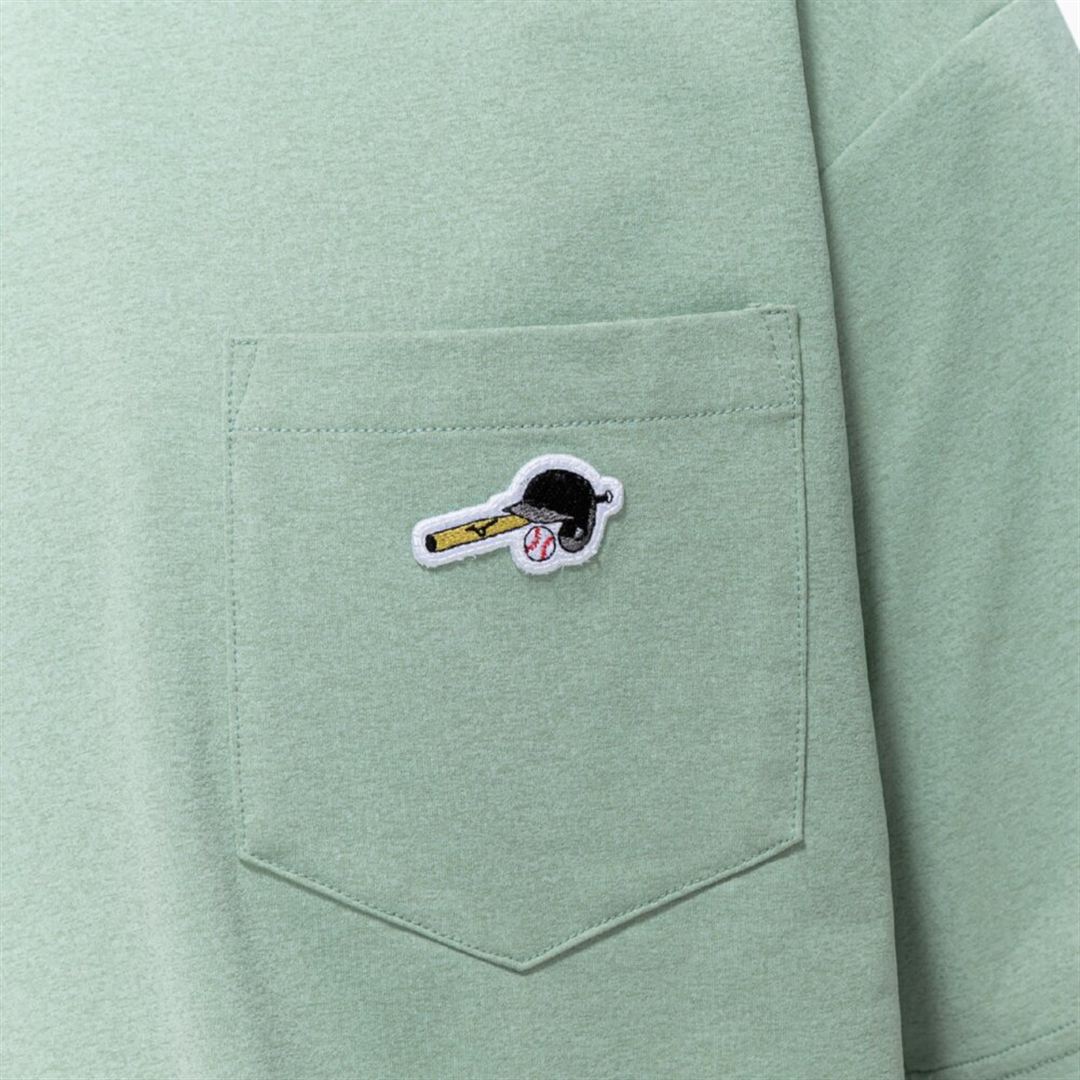 【ミズノ直営限定】ワンポイントロゴ Tシャツ(ワイドシルエット) フロスティグリーン O