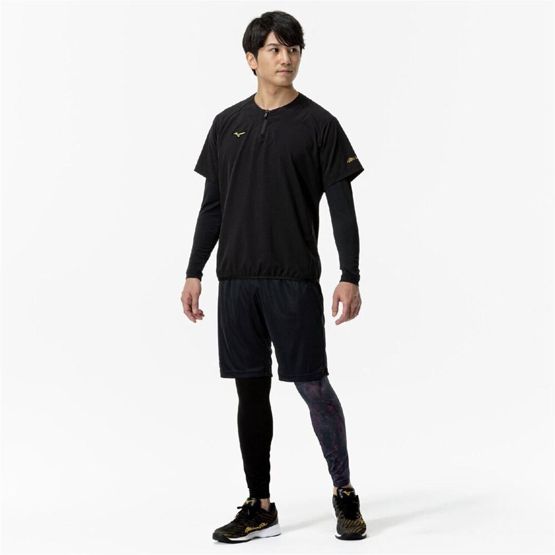 裏起毛グラフィックロングタイツ ブラック S