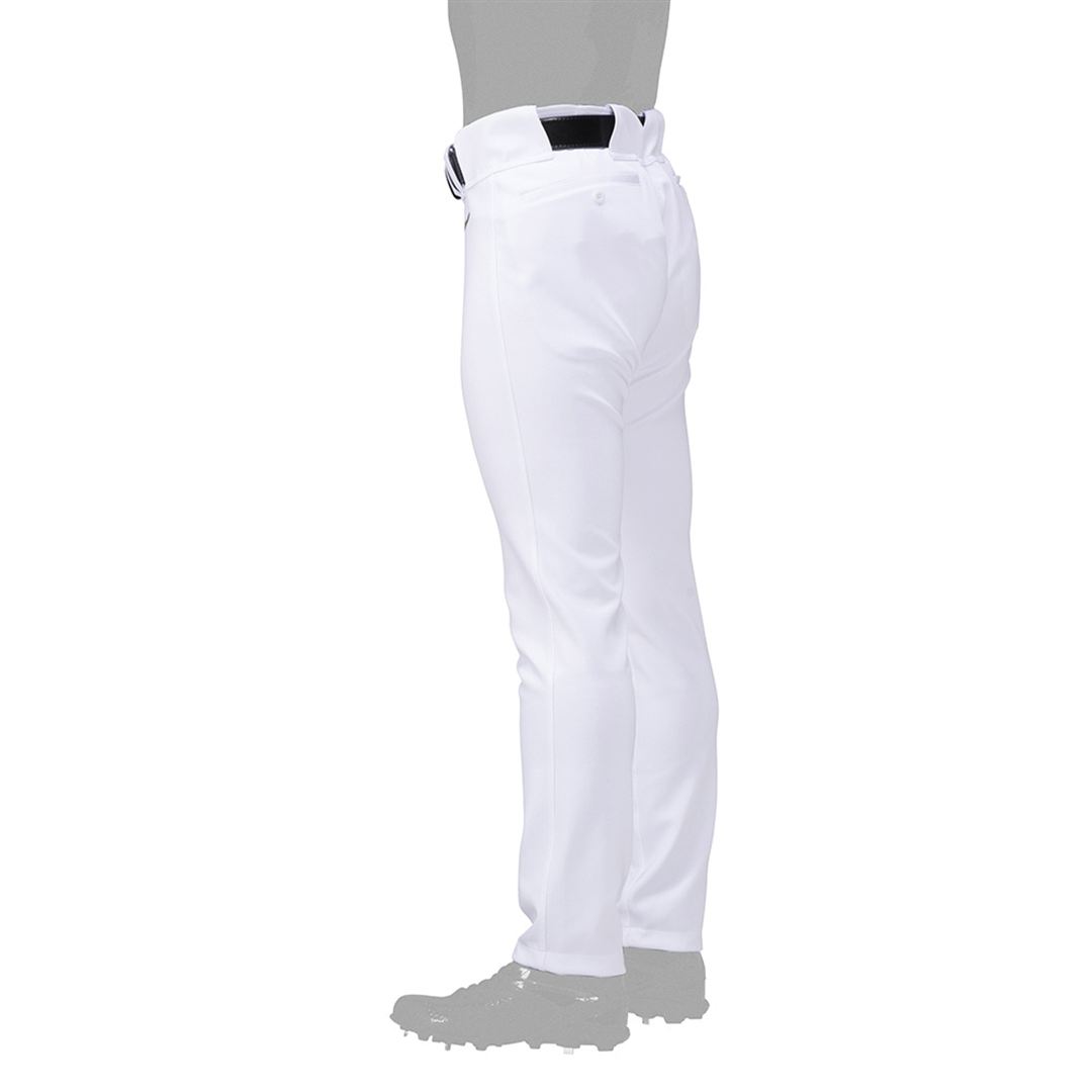 【ミズノ直営限定／ミズノプロ】強伸 ストレッチパンツ／ストレートフィットタイプ(ワッペン付き) ホワイト S