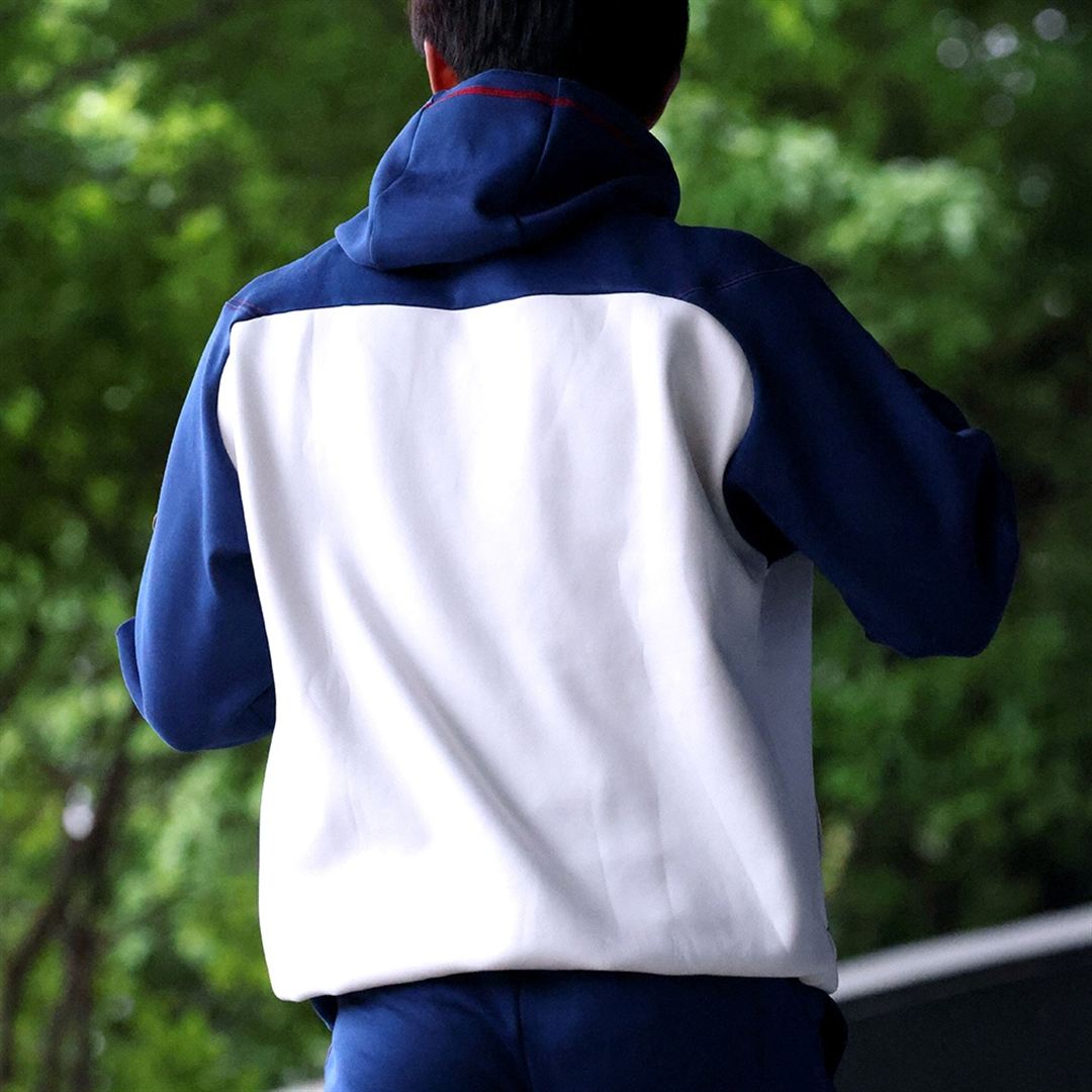 RELEASE POINT スウェットフーディ オフホワイト×エステートブルー S