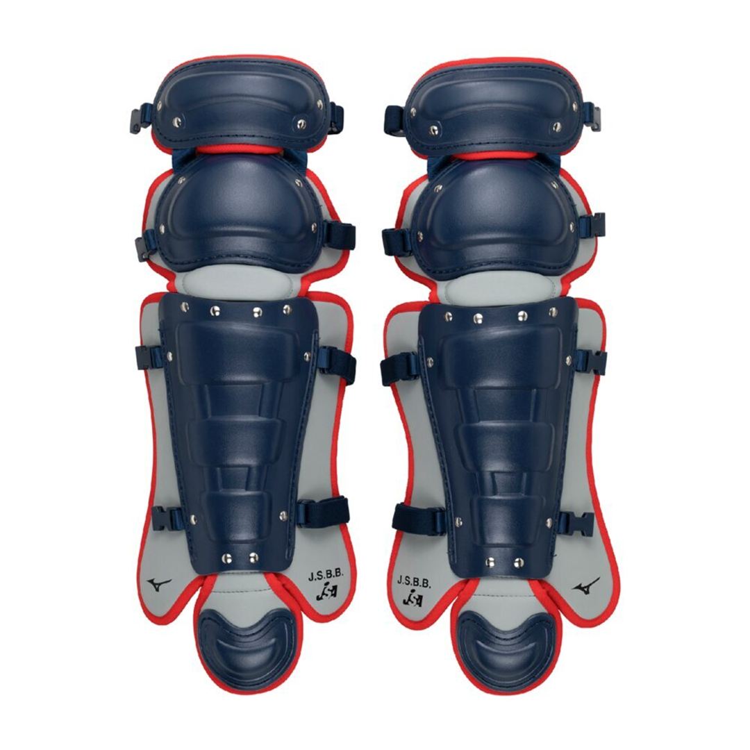 【ミズノ直営限定】軟式用／ゴムソフトボール用捕手防具セット ネイビー×レッド