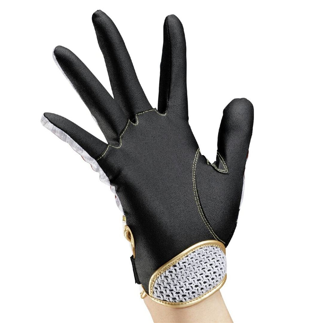 【ミズノプロ】守備手袋 勝色コレクション【右手用】 ネイビー×レッド×ゴールド M
