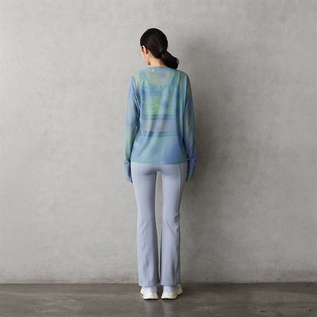 【ニコライ バーグマン】シアーTシャツ(長袖) グレイッシュブルー S