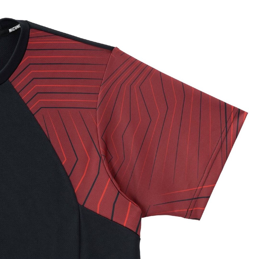 N-XT グラフィックTシャツ ブラック×チャイニーズレッド S
