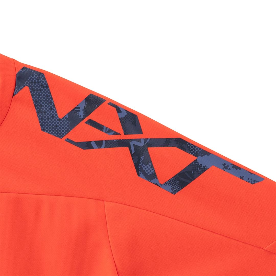 【抗菌防臭／防汚】N-XT Tシャツ(長袖) サンストーンオレンジ S