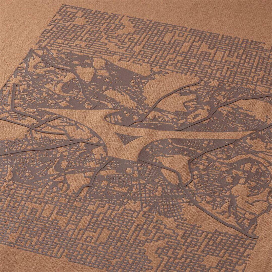 ルーズフィットTシャツ(長袖) ブラウン XL