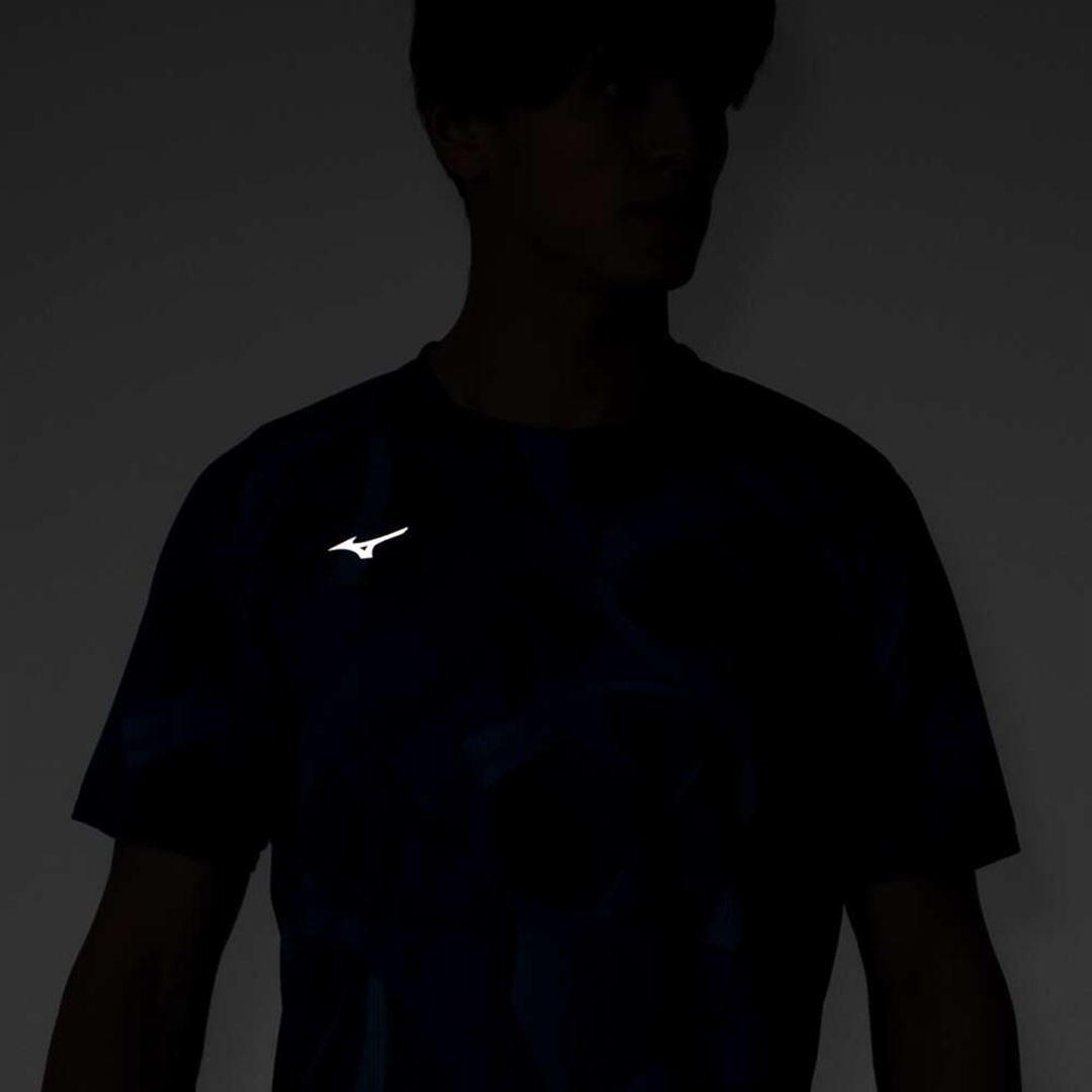 【汗処理／通気】ドライエアロフローTシャツ ディレクトワールブルー S