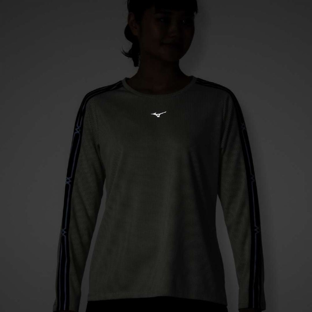 【汗処理／通気】ドライエアロフローTシャツ(長袖) オフホワイト S