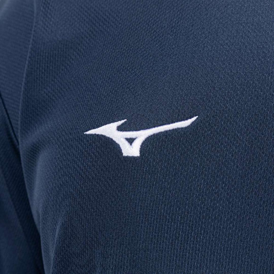 ナビドライTシャツ(半袖／丸首) ドレスネイビー×ホワイト XL