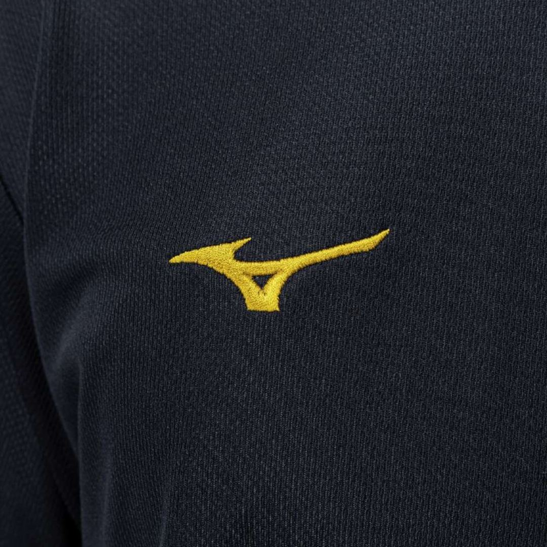 ナビドライTシャツ(半袖／丸首) ブラック×ゴールド XL