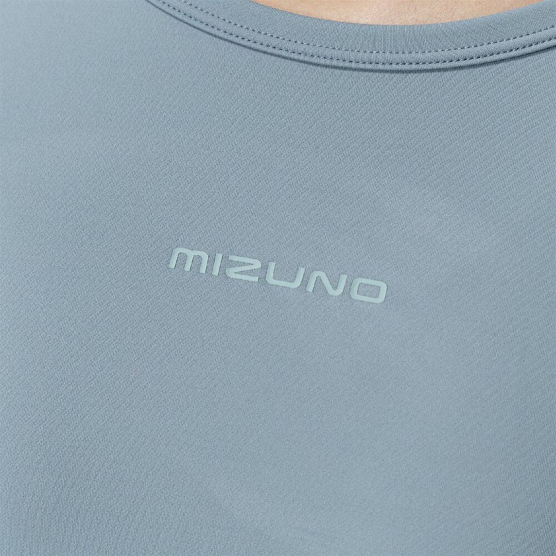 ストレッチスムースTシャツ グレイッシュブルー S