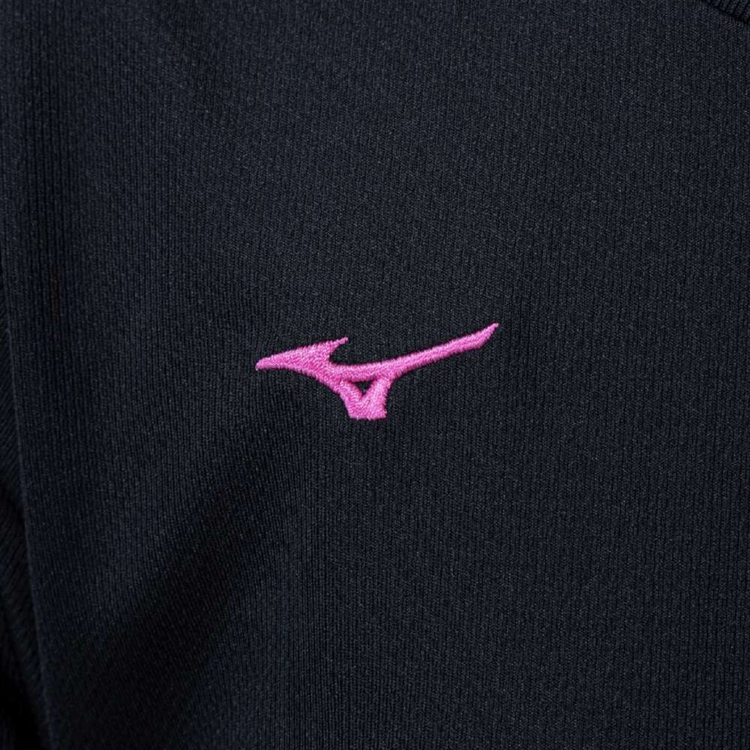 ナビドライTシャツ(長袖／丸首) ブラック×マゼンタ XL