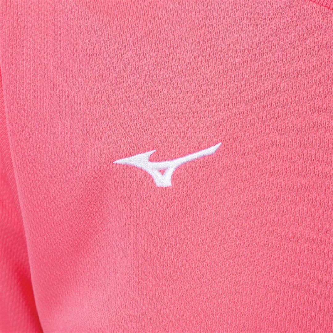 ナビドライTシャツ(長袖／丸首) ピンクレモネード×ホワイト XL