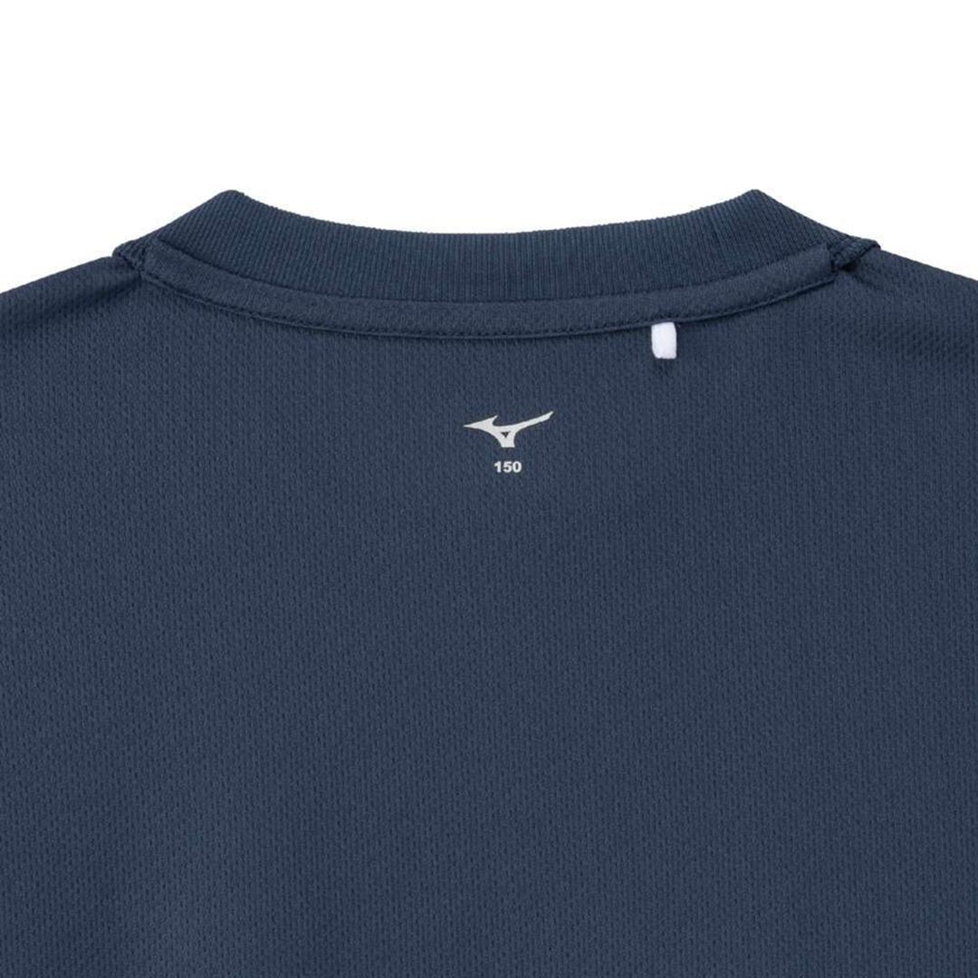 ナビドライTシャツ(半袖／丸首) ドレスネイビー×ホワイト 130