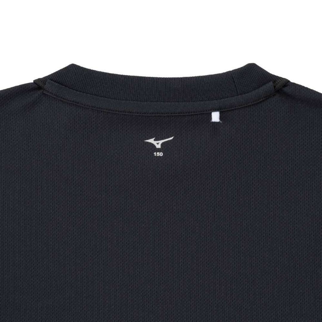 ナビドライTシャツ(長袖／丸首) ブラック×ホワイト 160