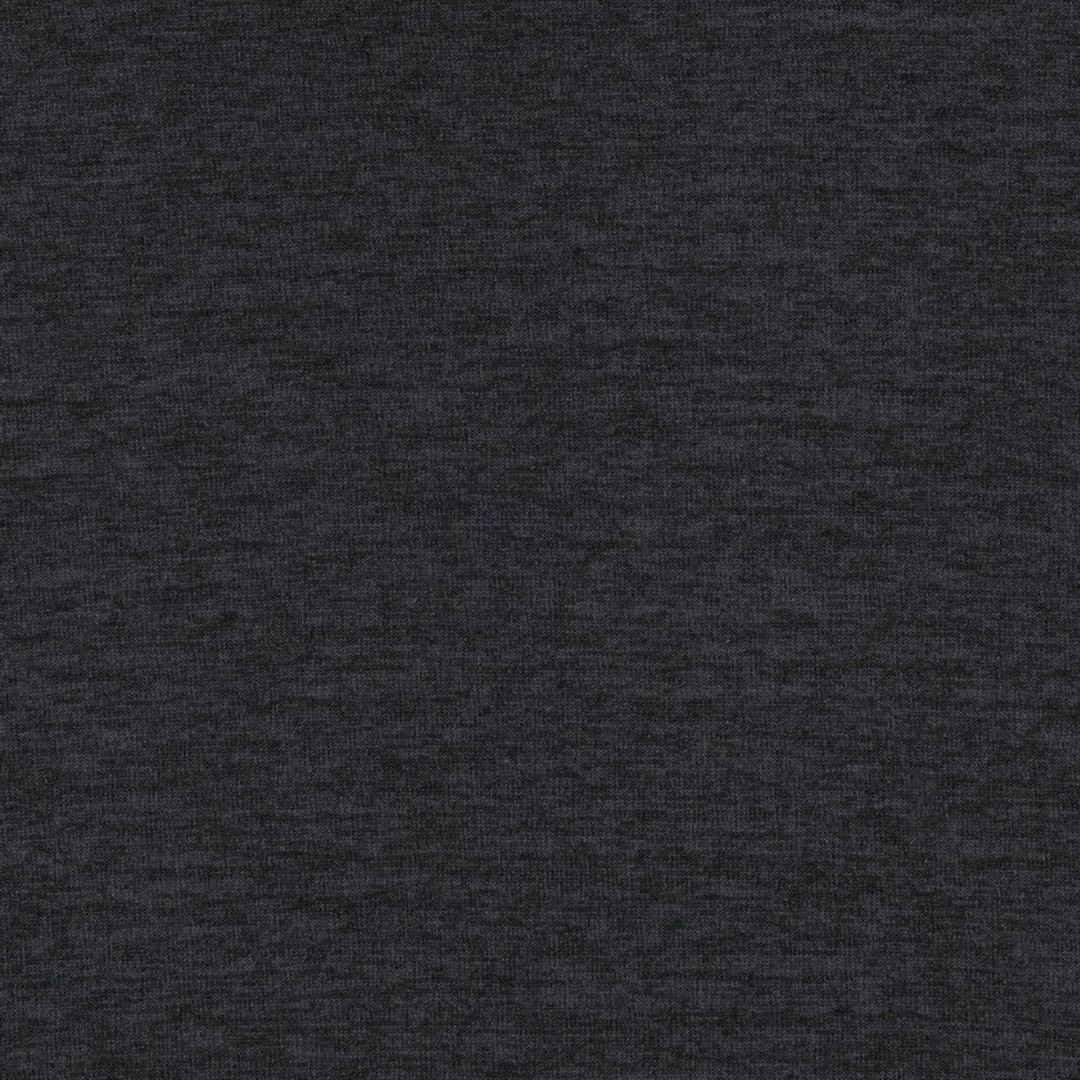 ストレッチフリースハイネックTシャツ(長袖) ブラック杢 S