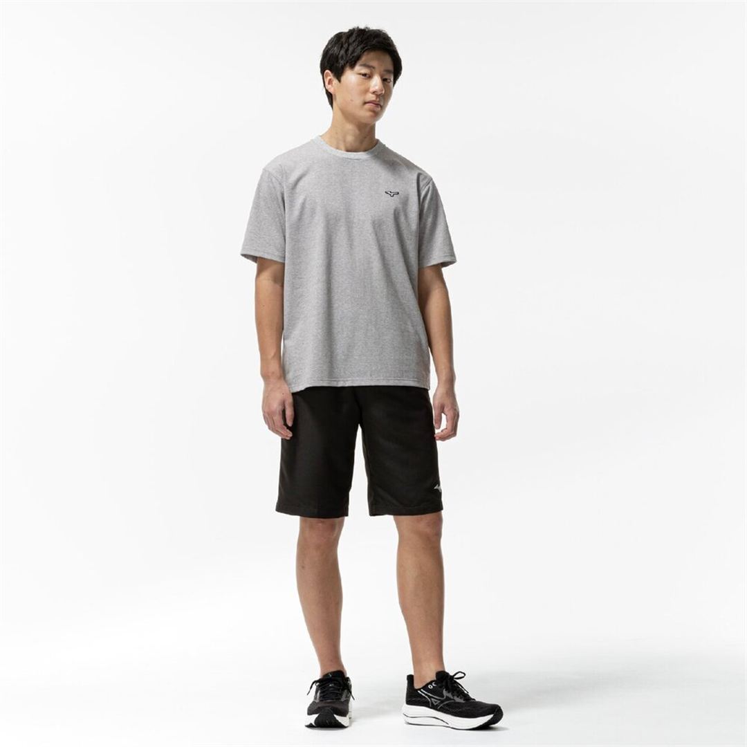 【ミズノ直営限定】THE MZ TEE ワンポイントロゴTシャツ 杢グレー XL