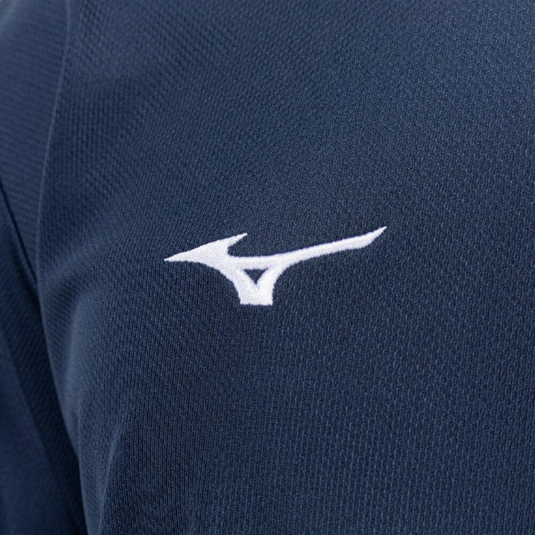 ナビドライTシャツ(半袖／丸首／大きいサイズ) ドレスネイビー×ホワイト 3L