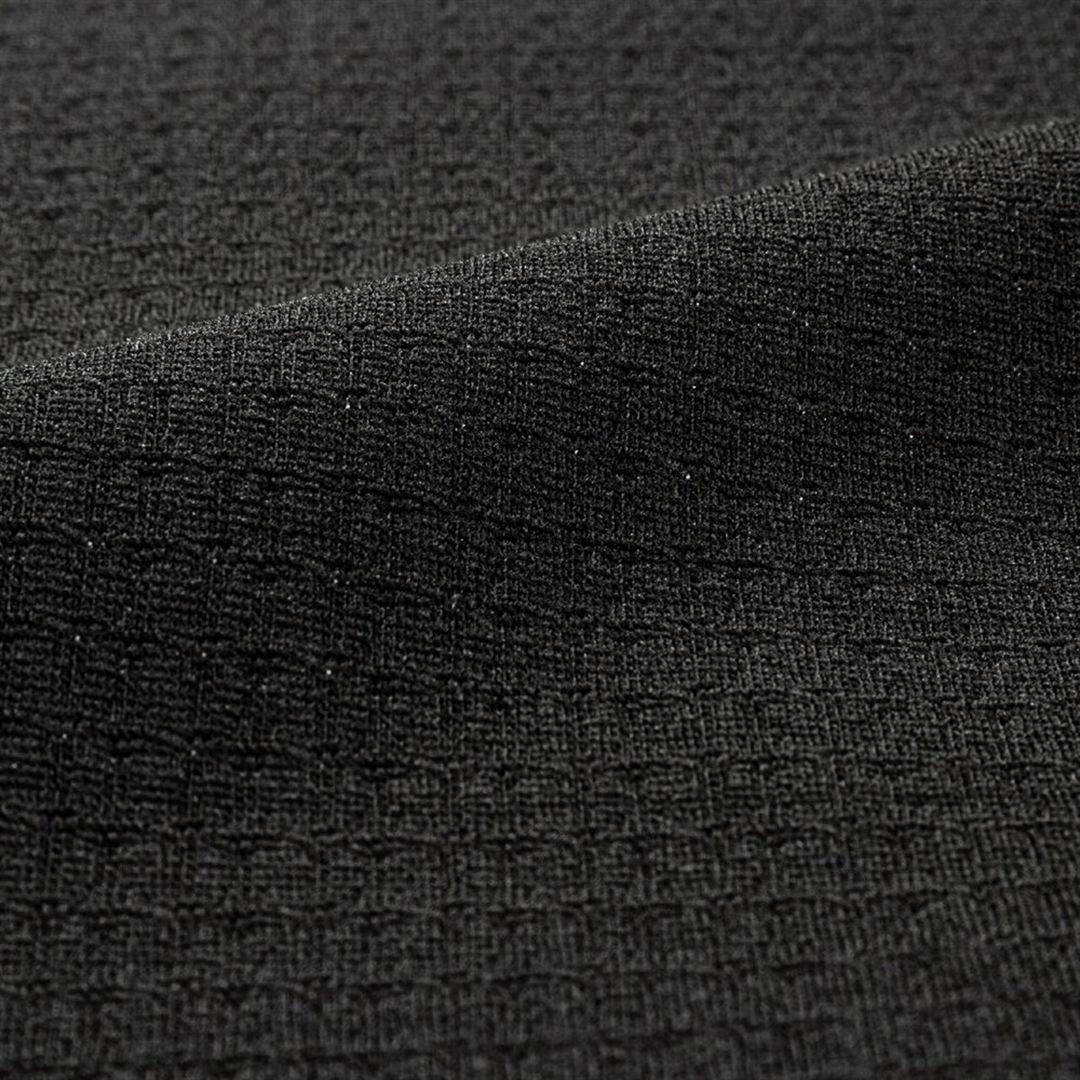 【汗処理／通気】ドライエアロフロージャカードTシャツ ブラック XS