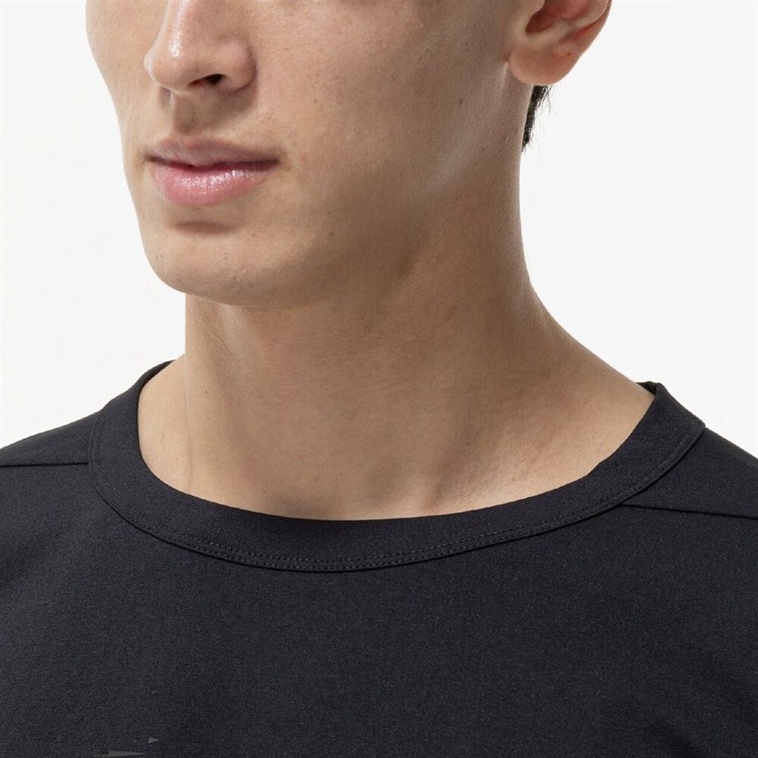 ストレッチソフトドライBIGロゴTシャツ ブラック XL
