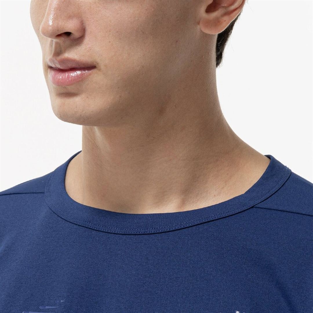 ストレッチソフトドライBIGロゴTシャツ エステートブルー XL