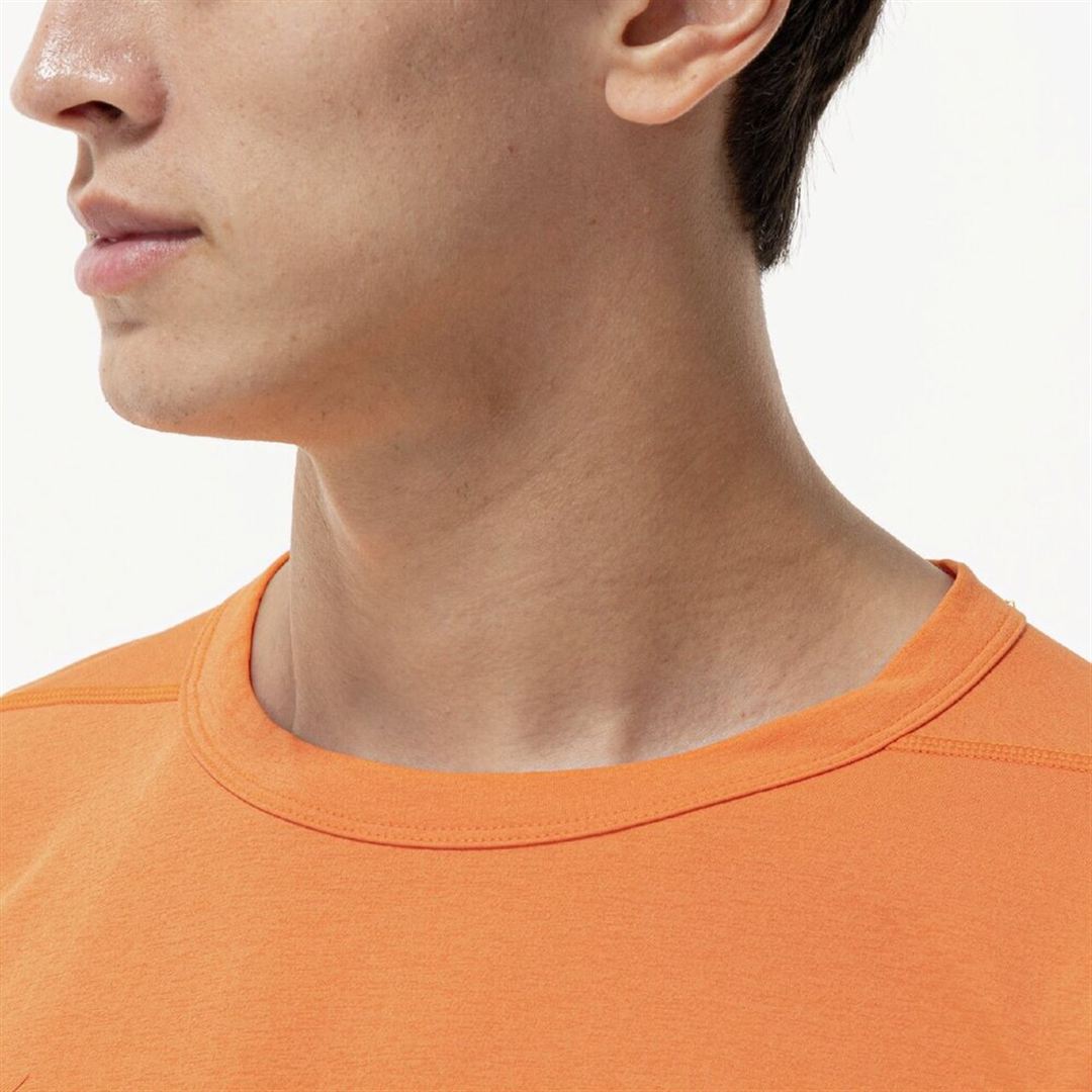 ストレッチソフトドライTシャツ(長袖) サンセットオレンジ XL