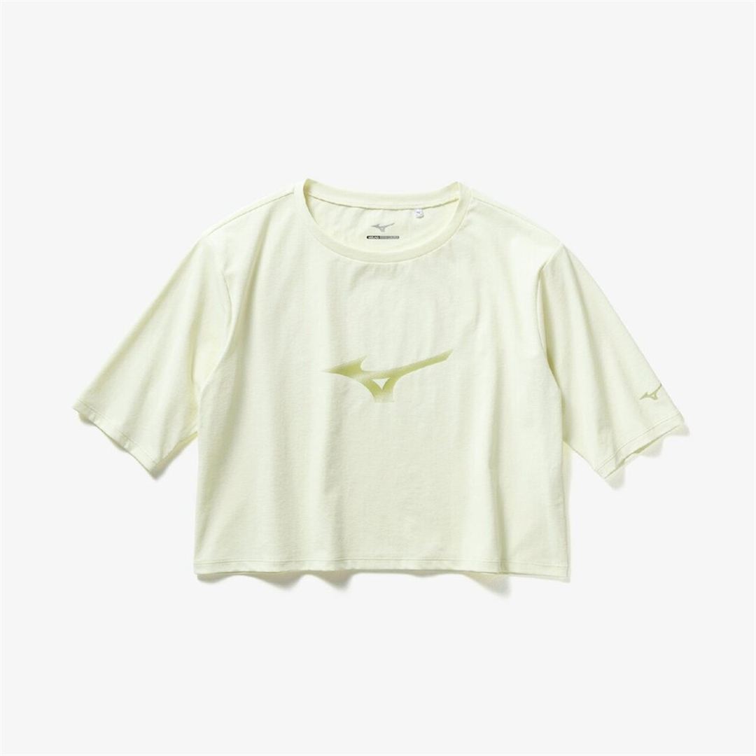 ストレッチソフトドライクロップドTシャツ(ワイドシルエット) ソフトサンドイエロー XL