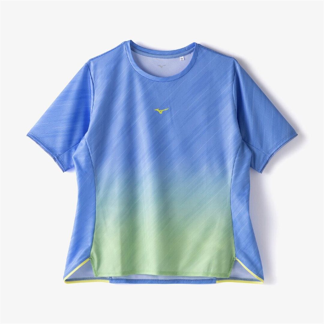 【汗処理／通気】ドライエアロフローグラデーションTシャツ(ワイドシルエット) ヴィスタブルー S
