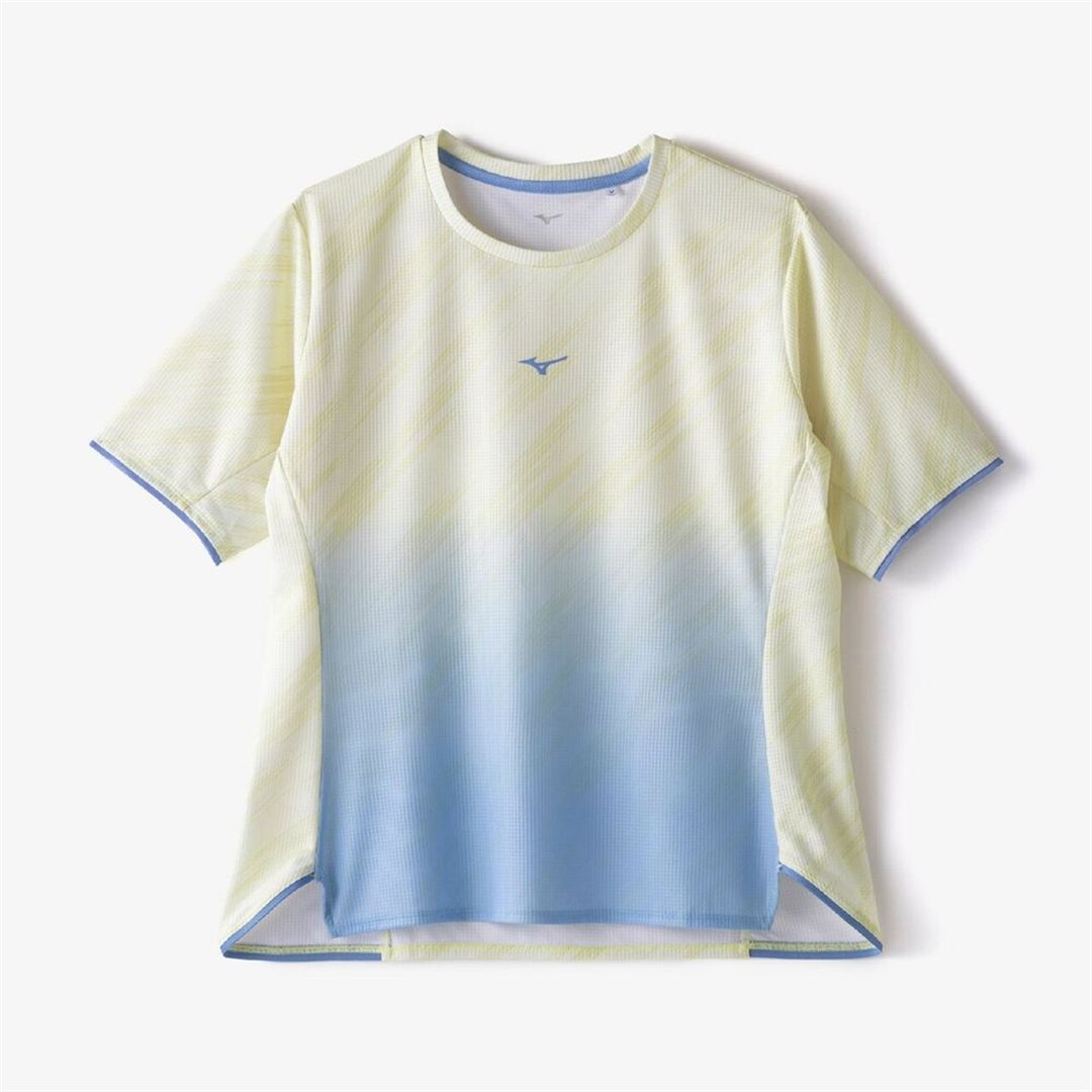 【汗処理／通気】ドライエアロフローグラデーションTシャツ(ワイドシルエット) ソフトサンドイエロー L