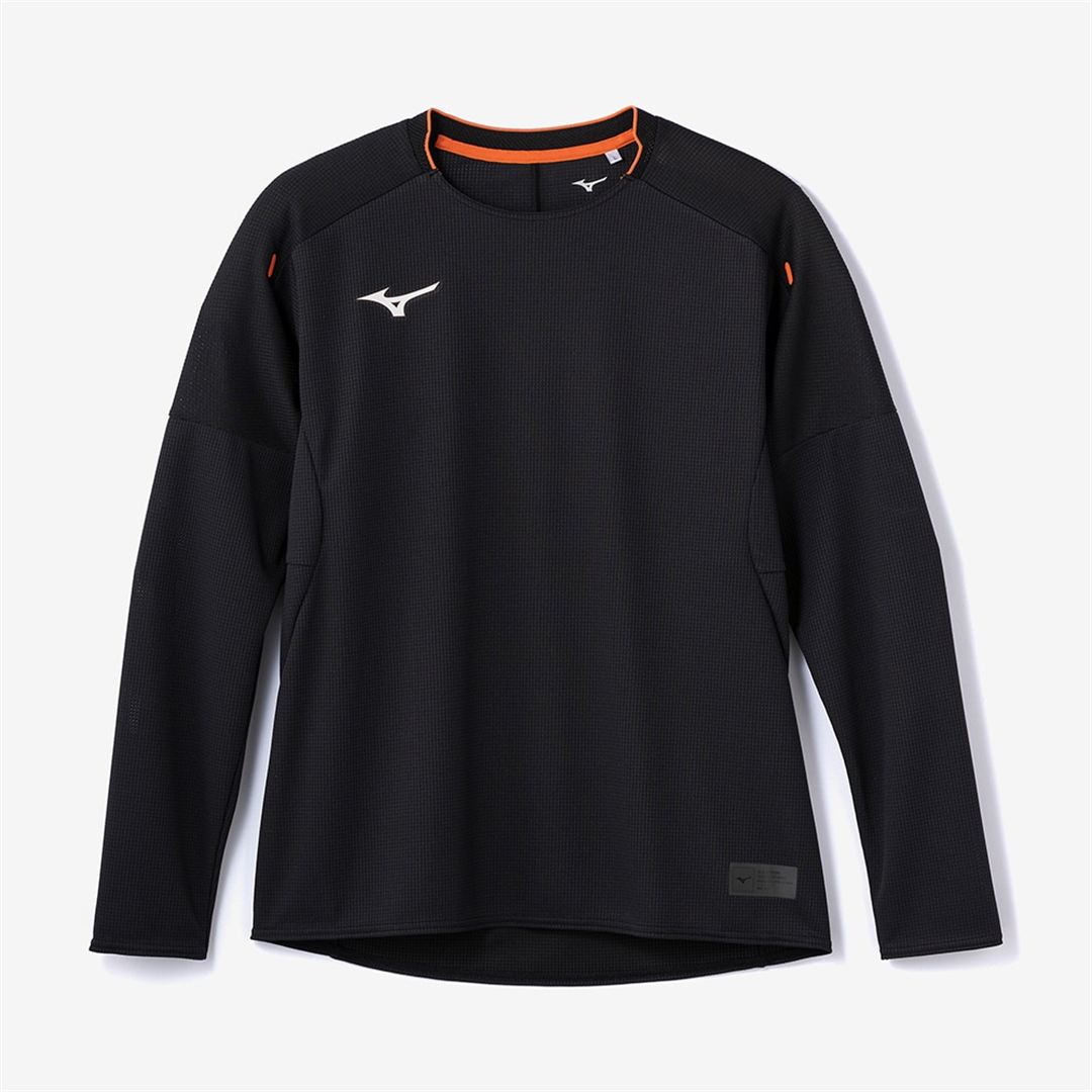 【汗処理／通気】ドライエアロフローTシャツ(長袖) ブラック XS
