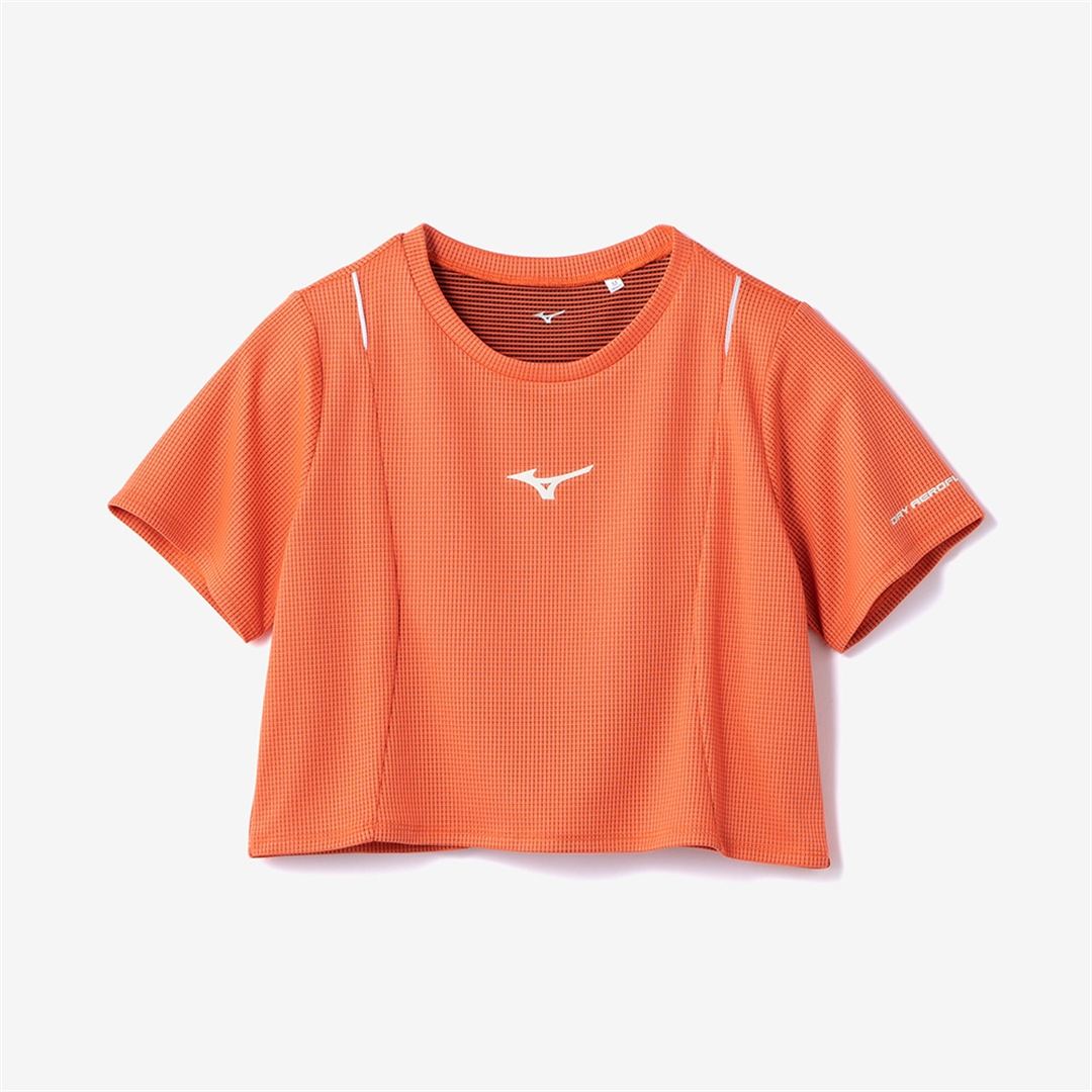 【汗処理／通気】ドライエアロフロークロップドTシャツ サンストーンオレンジ XL