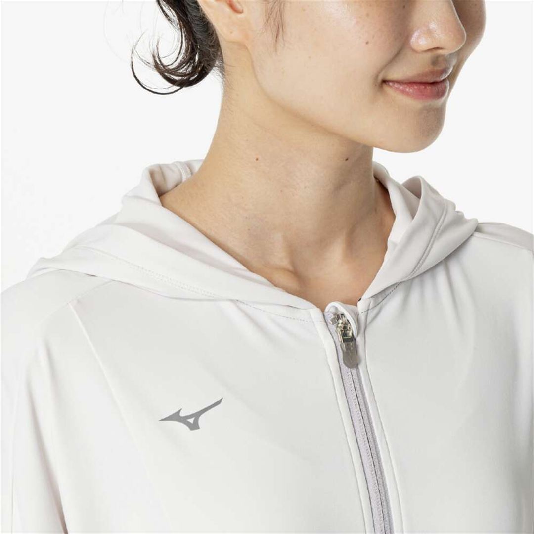 ストレッチスムースフーディ ホワイトサンド M
