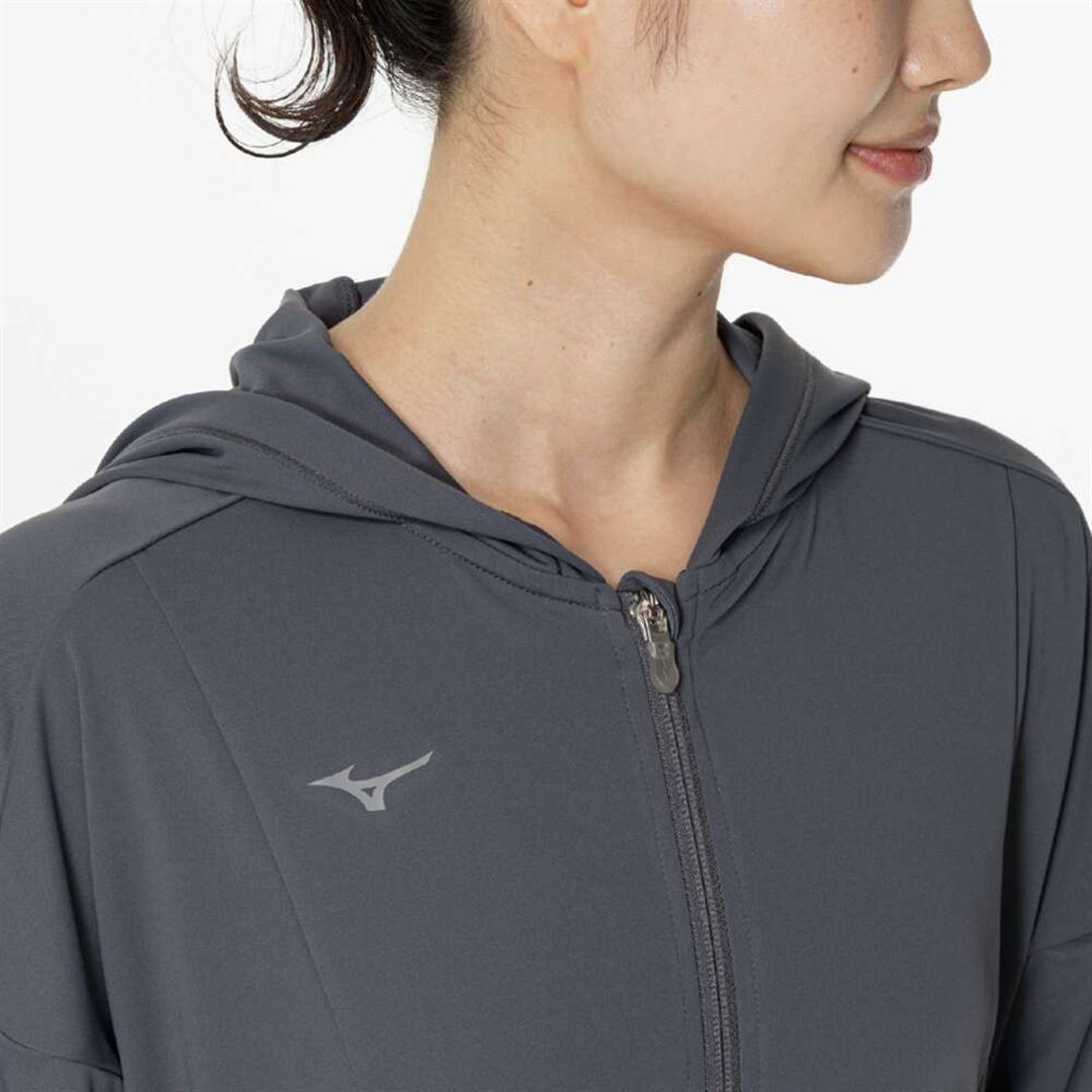 ストレッチスムースフーディ ダークグレー M