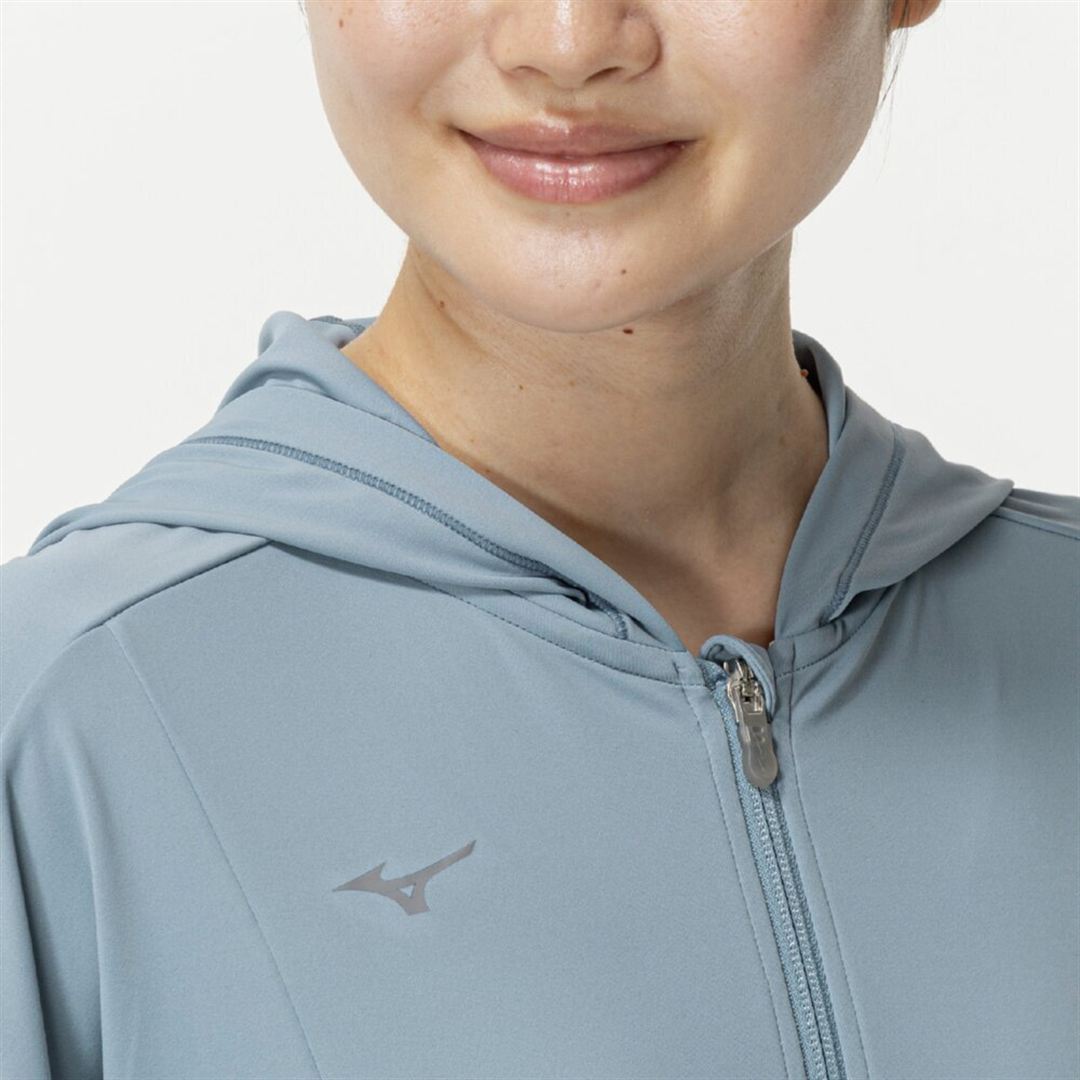 ストレッチスムースフーディ グレイッシュブルー M