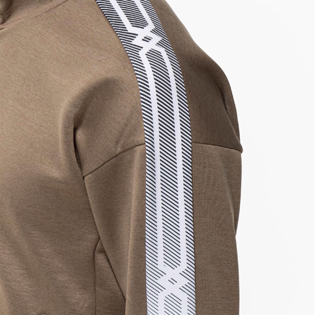 ストレッチスウェットジャケット キャメル杢 XL