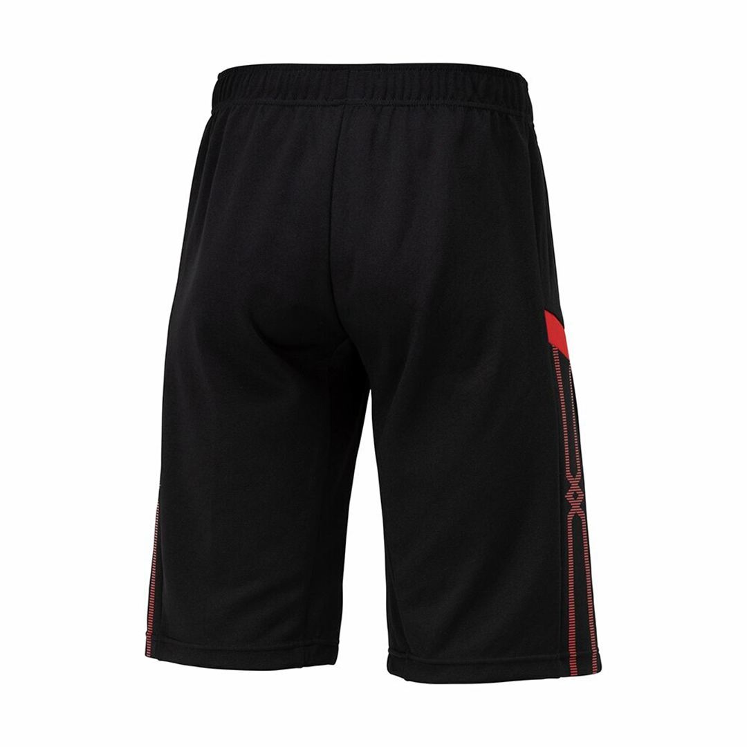 MCライン ウォームアップハーフパンツ ブラック×チャイニーズレッド 3XL