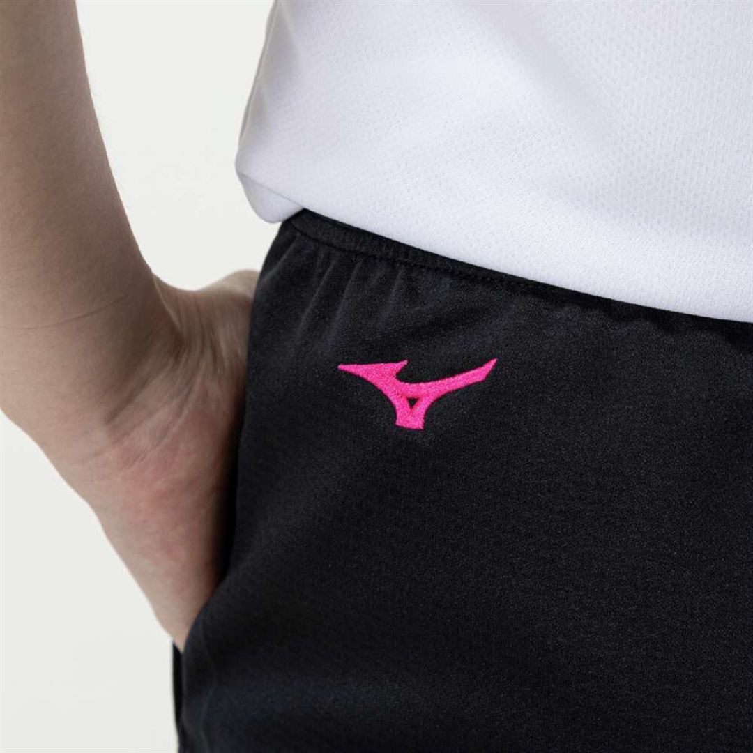 ナビドライニットハーフパンツ ブラック×マゼンダ XL