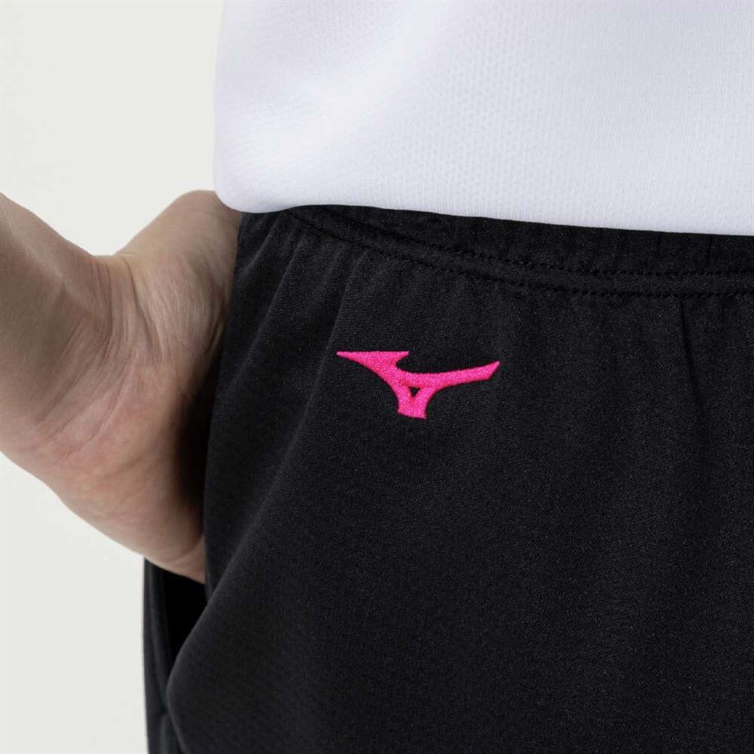 ナビドライ ニットロングパンツ ブラック×マゼンダ XL