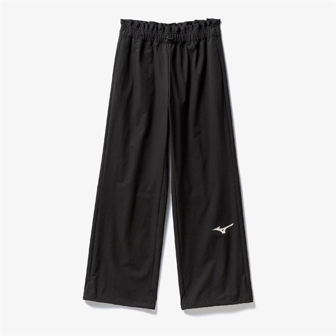 ストレッチウーブンワイドパンツ ブラック XL