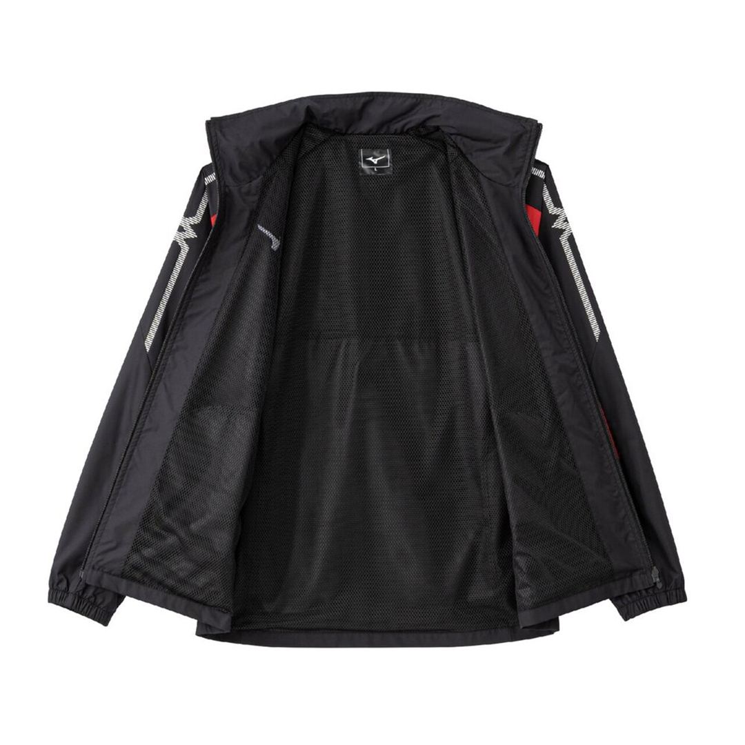 MCライン ウィンドブレーカージャケット ブラック×チャイニーズレッド XS