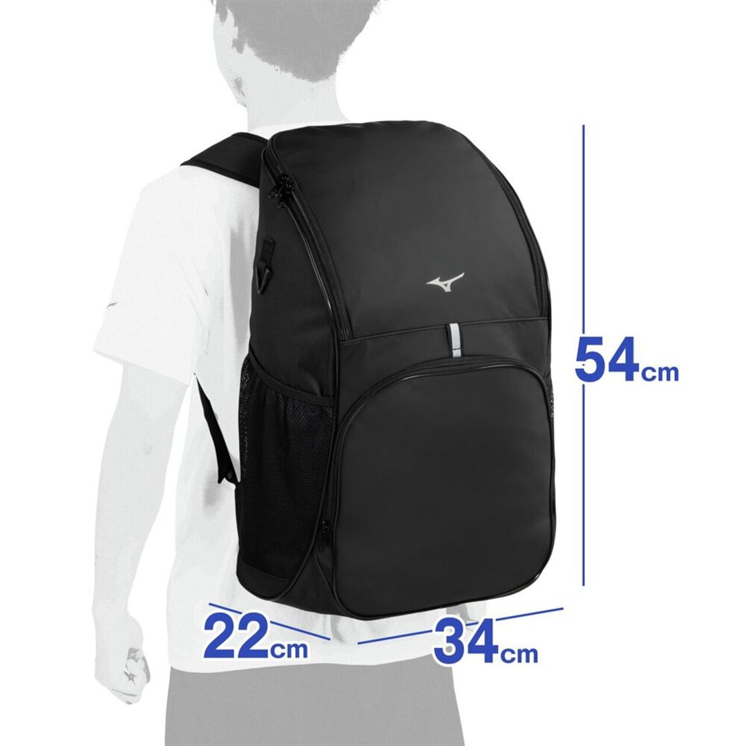 チームバックパック(40L) ブラック×シルバー