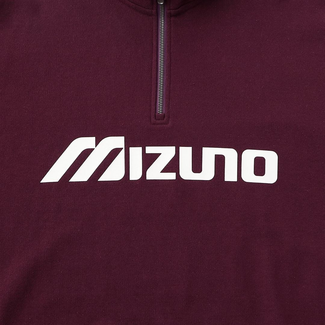 NEW VINTAGE GOLF MIZUNO ロゴ ハーフジップスウェット エンジ S