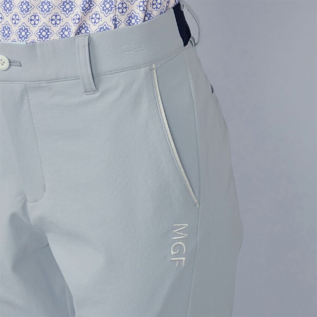 【MGFコレクション】ストレッチピケロングパンツ ブルーグレー S