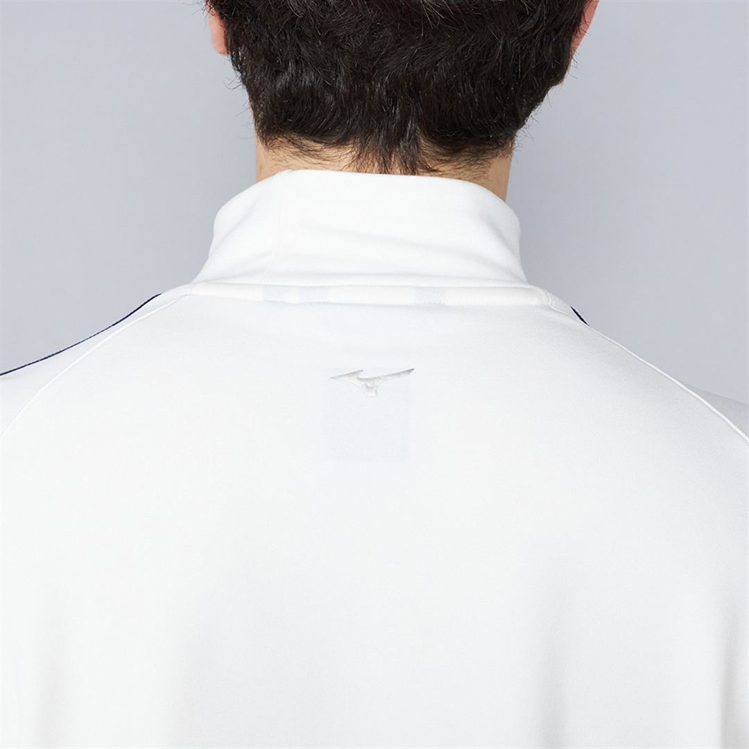 【吸湿発熱】MIZUNO ブレスサーモ長袖ハイネックシャツ ホワイト M
