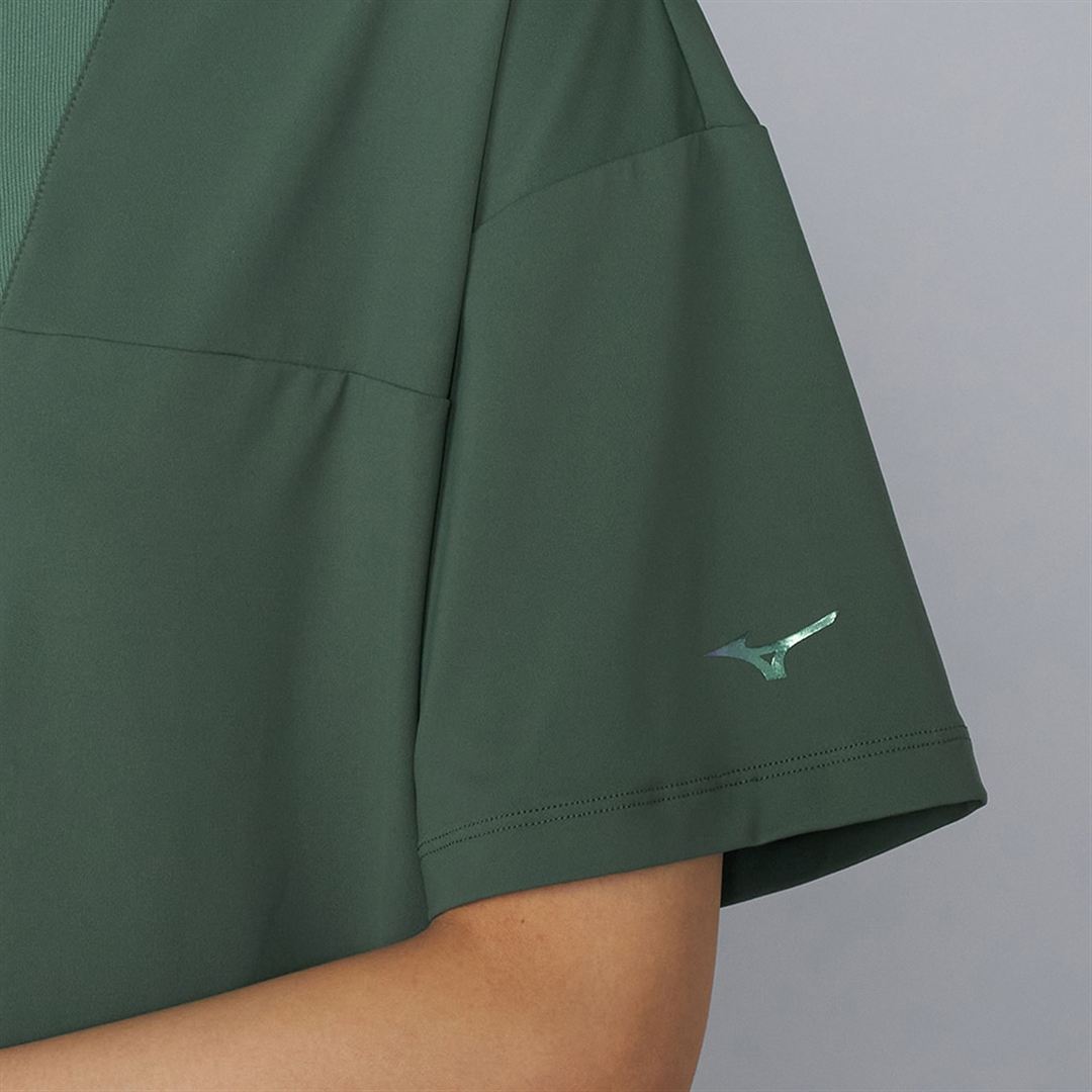 UVハーフジップ半袖シャツ フォレストグリーン XL