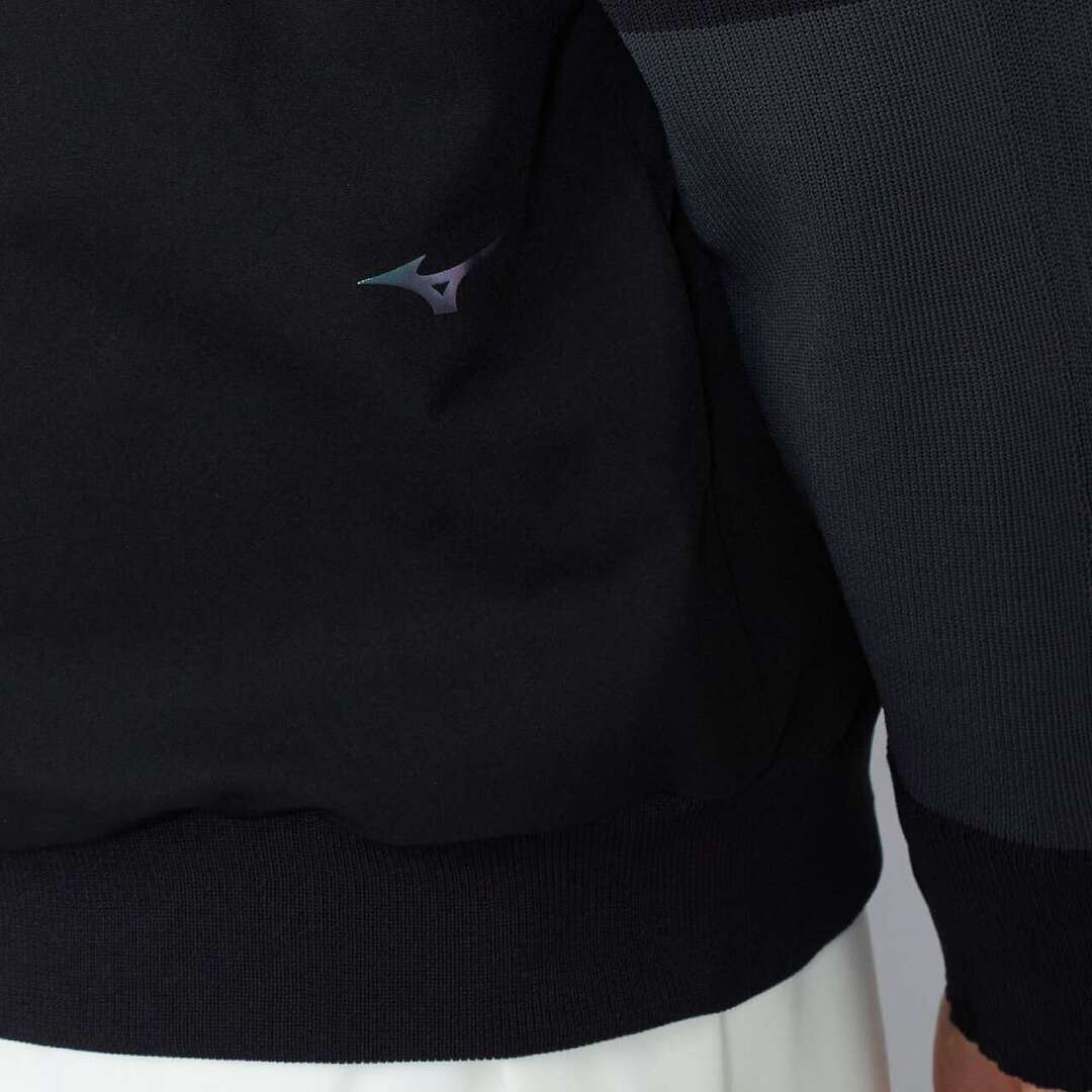 サーマルメッシュハーフジッププルオーバー ブラック XL
