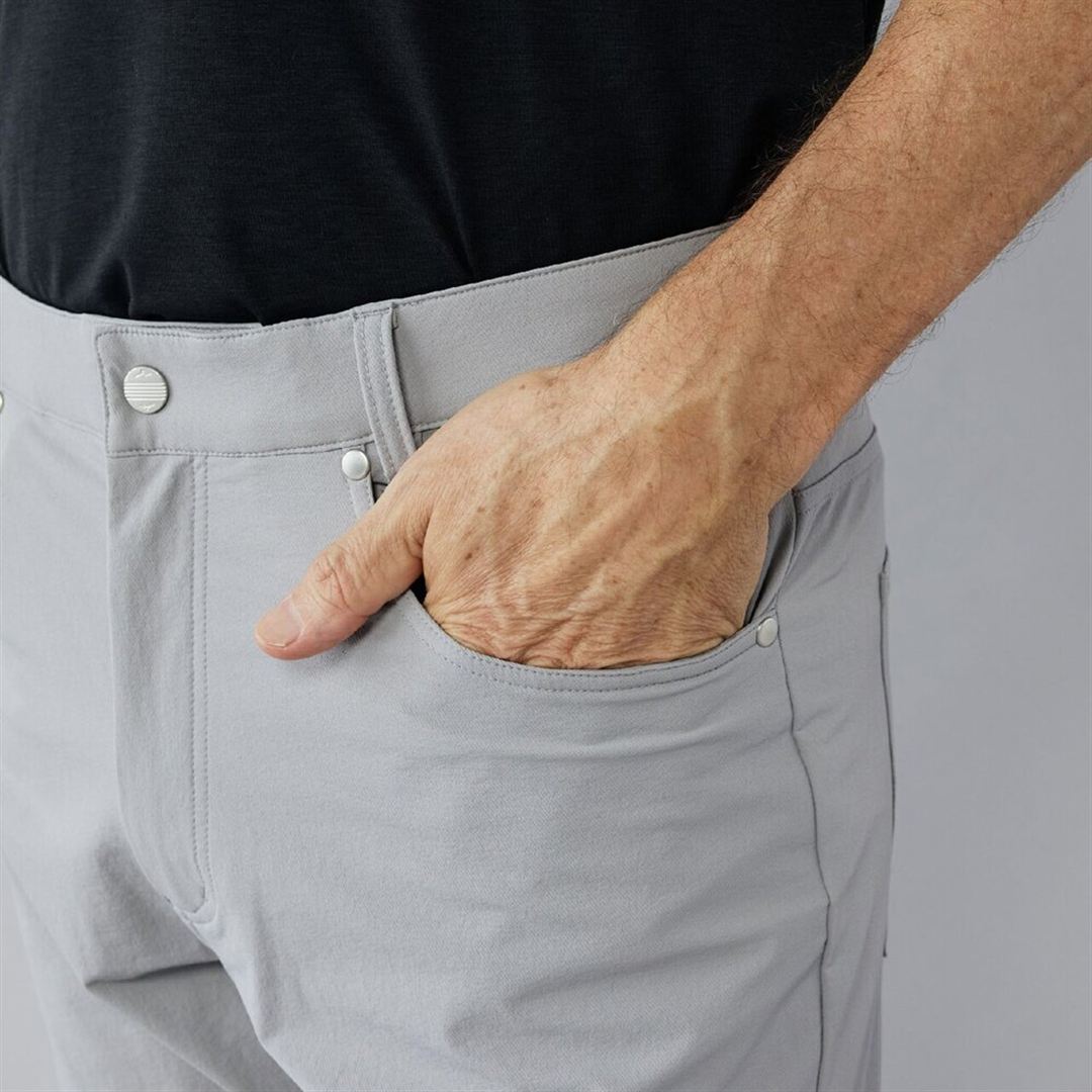 MIZUNOダブルウィーブストレッチロングパンツ シルバーグレー M