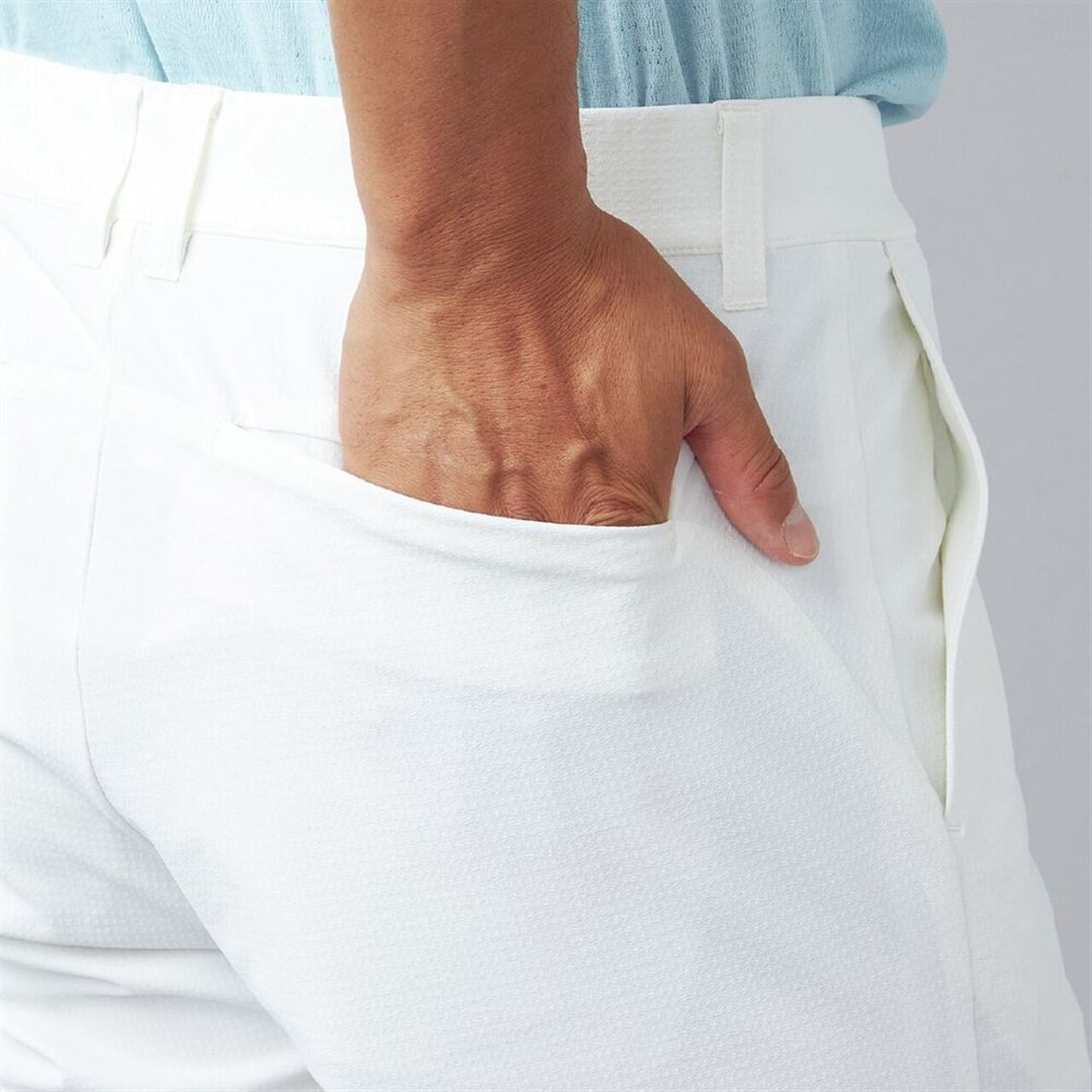 驚2ストレッチハーフパンツ ホワイト XL