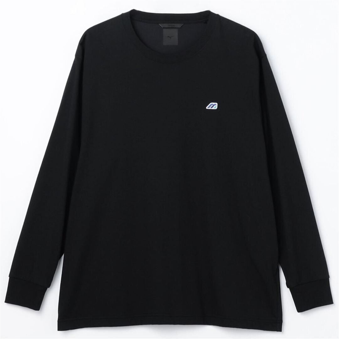 【ミズノ直営限定】モノグラムM Tシャツ長袖 ブラック S